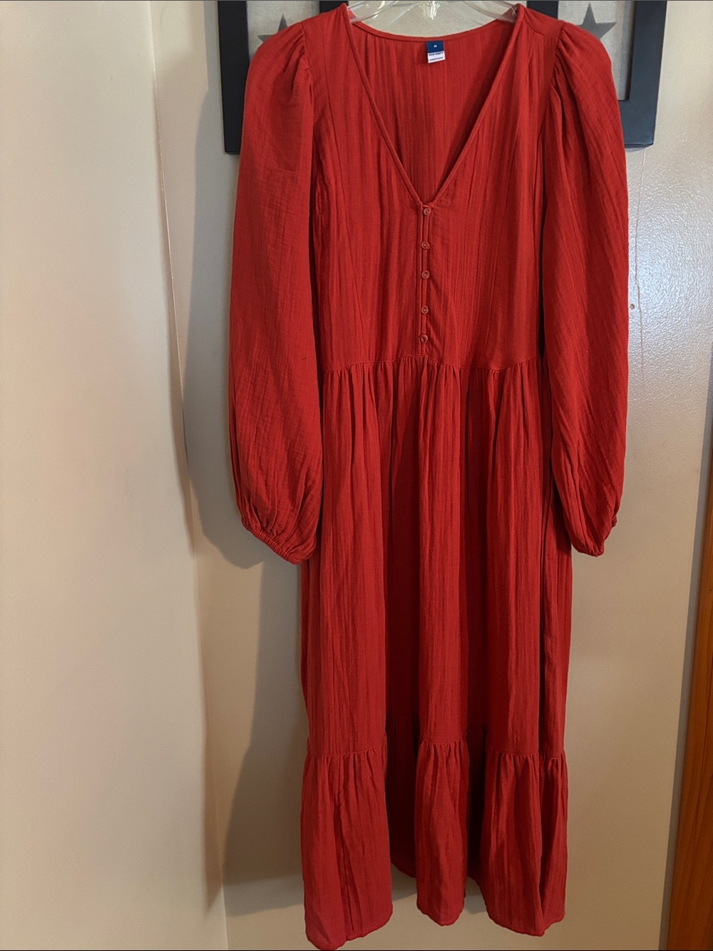 Old Navy Fit and Flare Tiered Maxi Dress